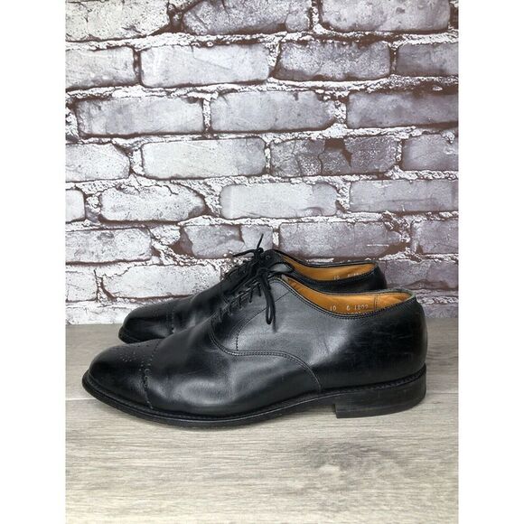 Allen Edmonds Dryden Black Leather Cap Toe Oxfords Brogue Shoes Men Sz 10E US/43 main image 15